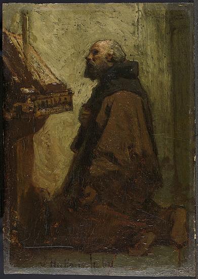 Jacob Maris Praying Monk Sweden oil painting art